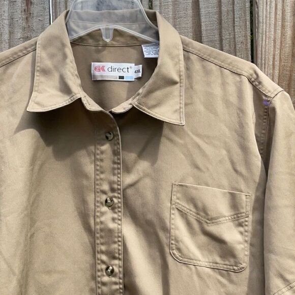 Take 50% OFF- GK Direct Khaki Men’s Shorts Sleeve Shirt, Size-4XL - Picture 2 of 5